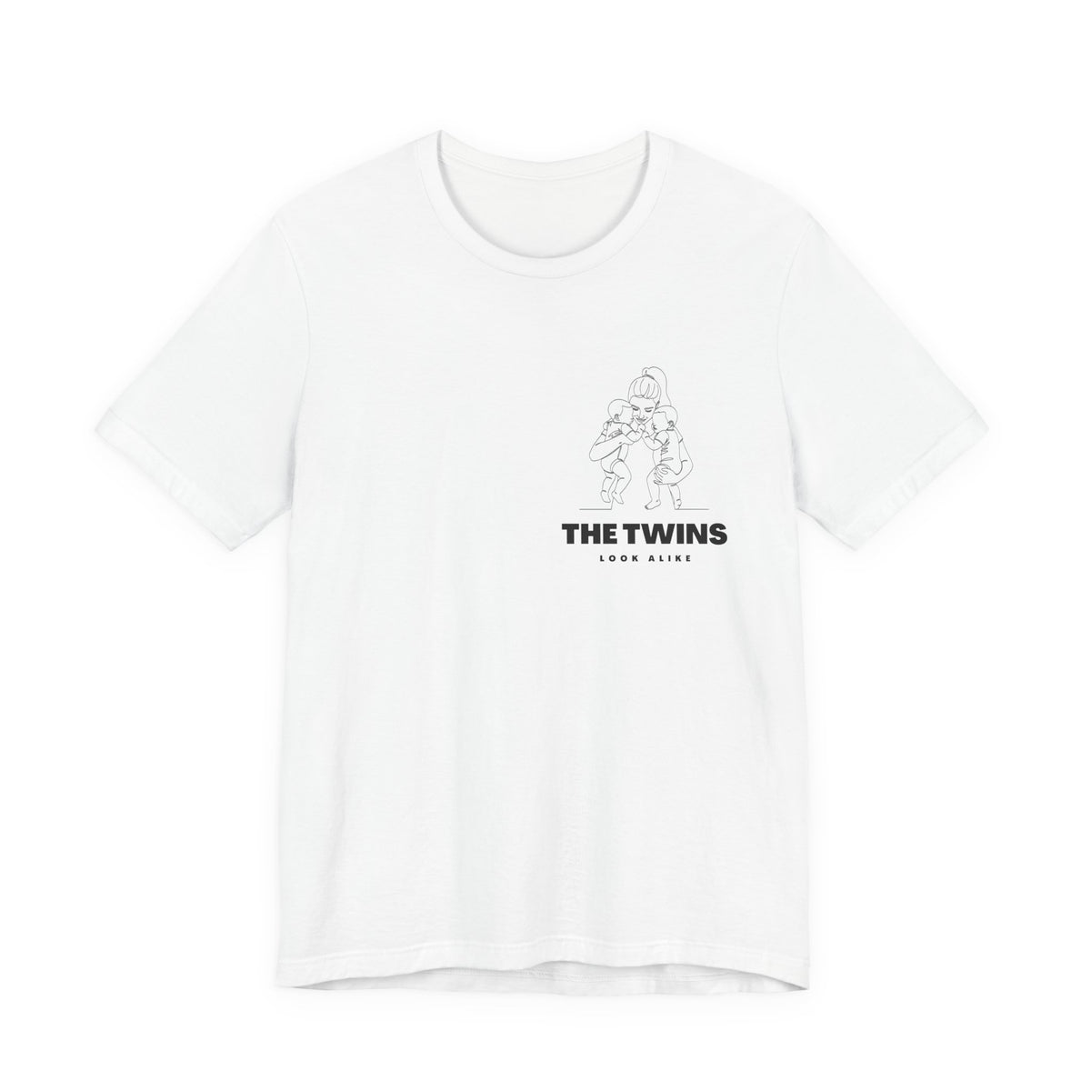 Personalized “Twins & Mom” Minimal Line Art Tee