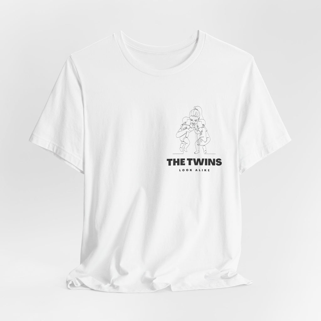Personalized “Twins & Mom” Minimal Line Art Tee