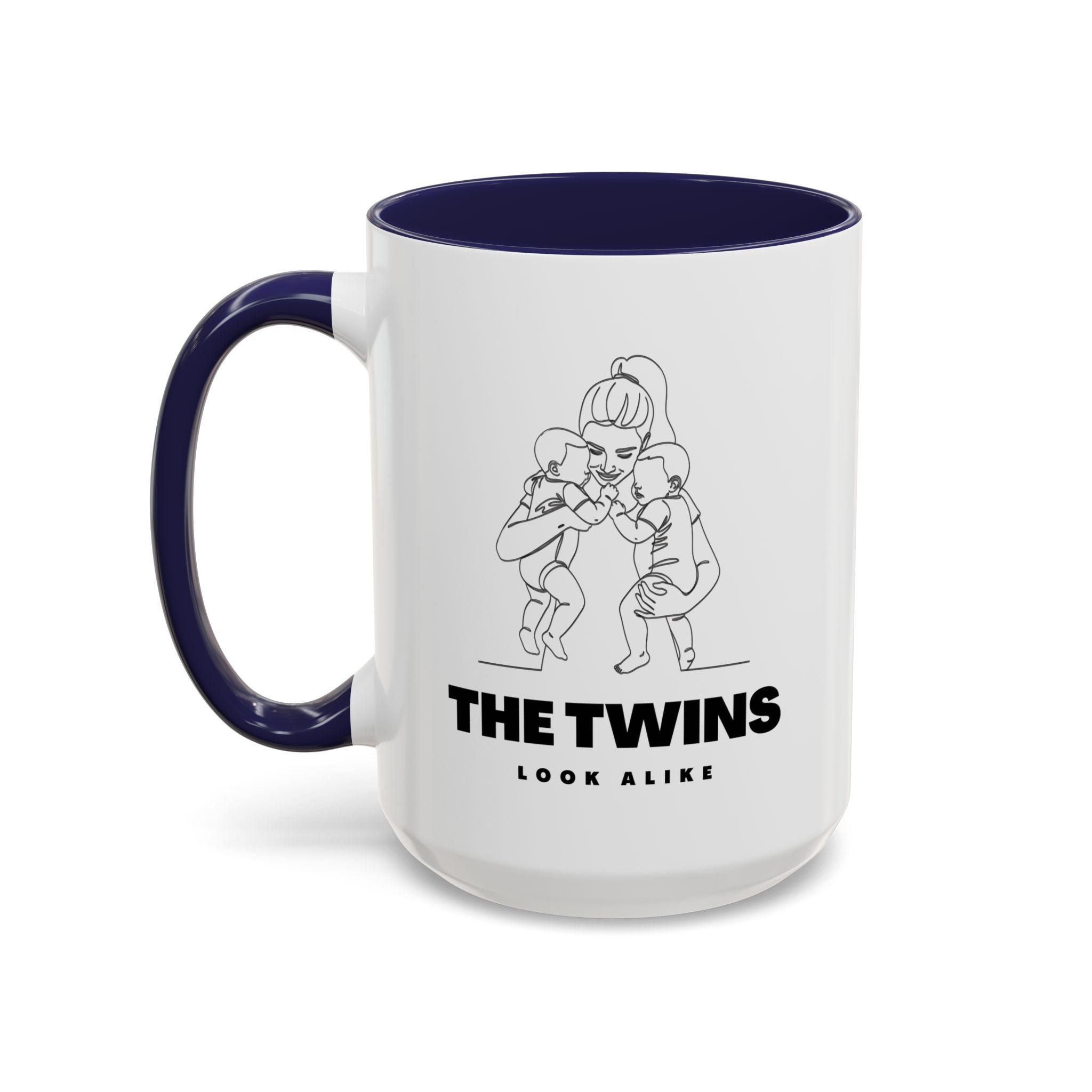 The Twins Look Alike Accent Coffee Mug — Funny Matching Twin Parents Gift