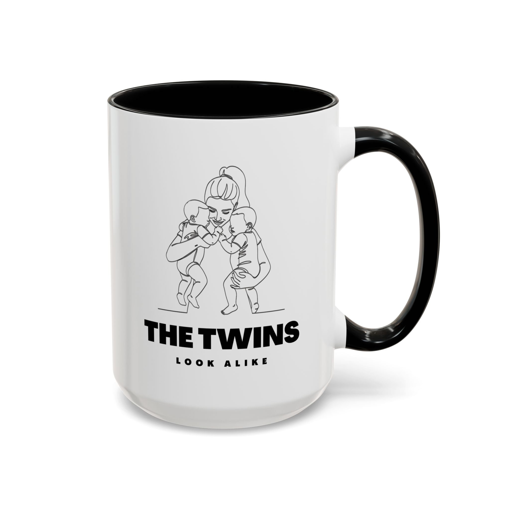 The Twins Look Alike Accent Coffee Mug — Funny Matching Twin Parents Gift