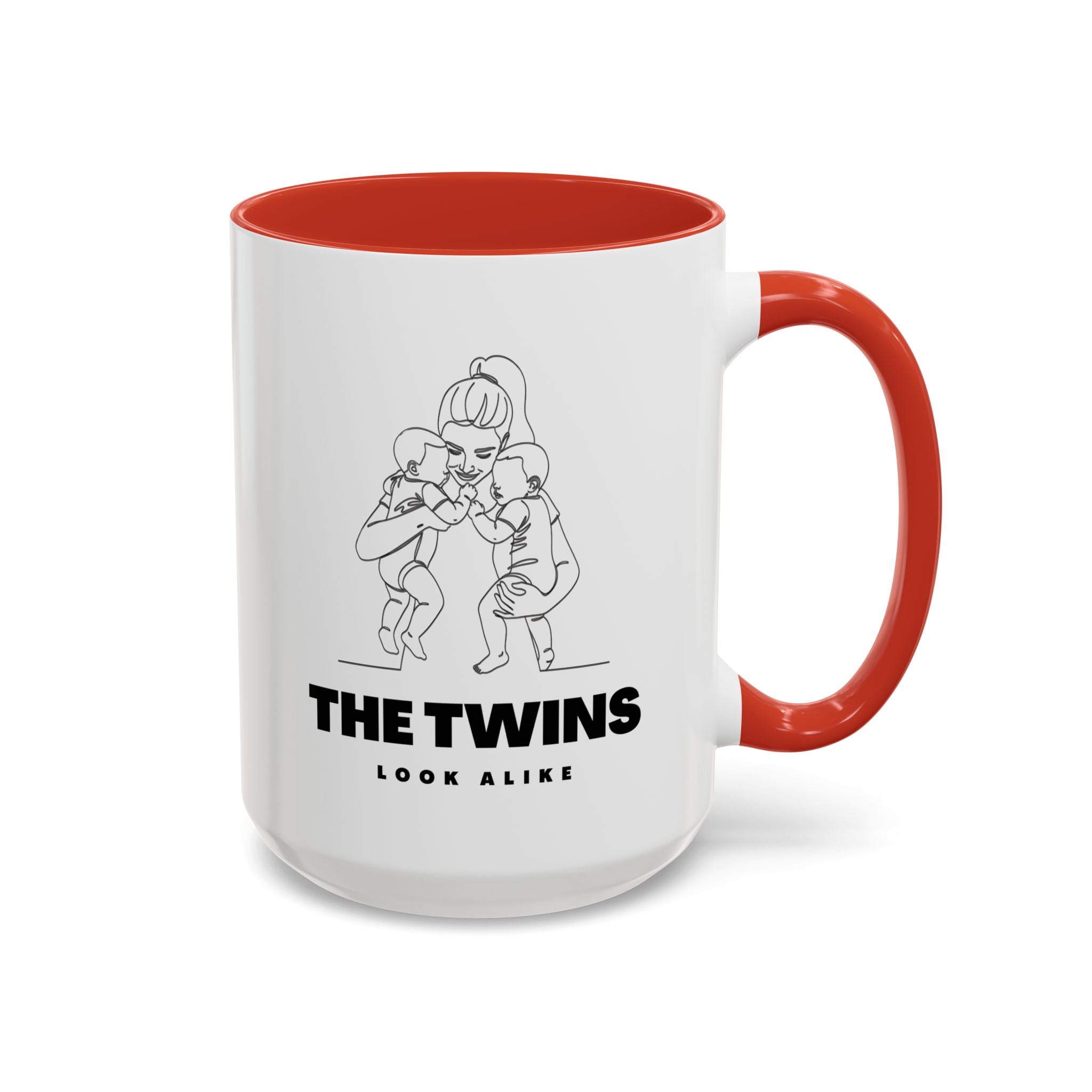 The Twins Look Alike Accent Coffee Mug — Funny Matching Twin Parents Gift