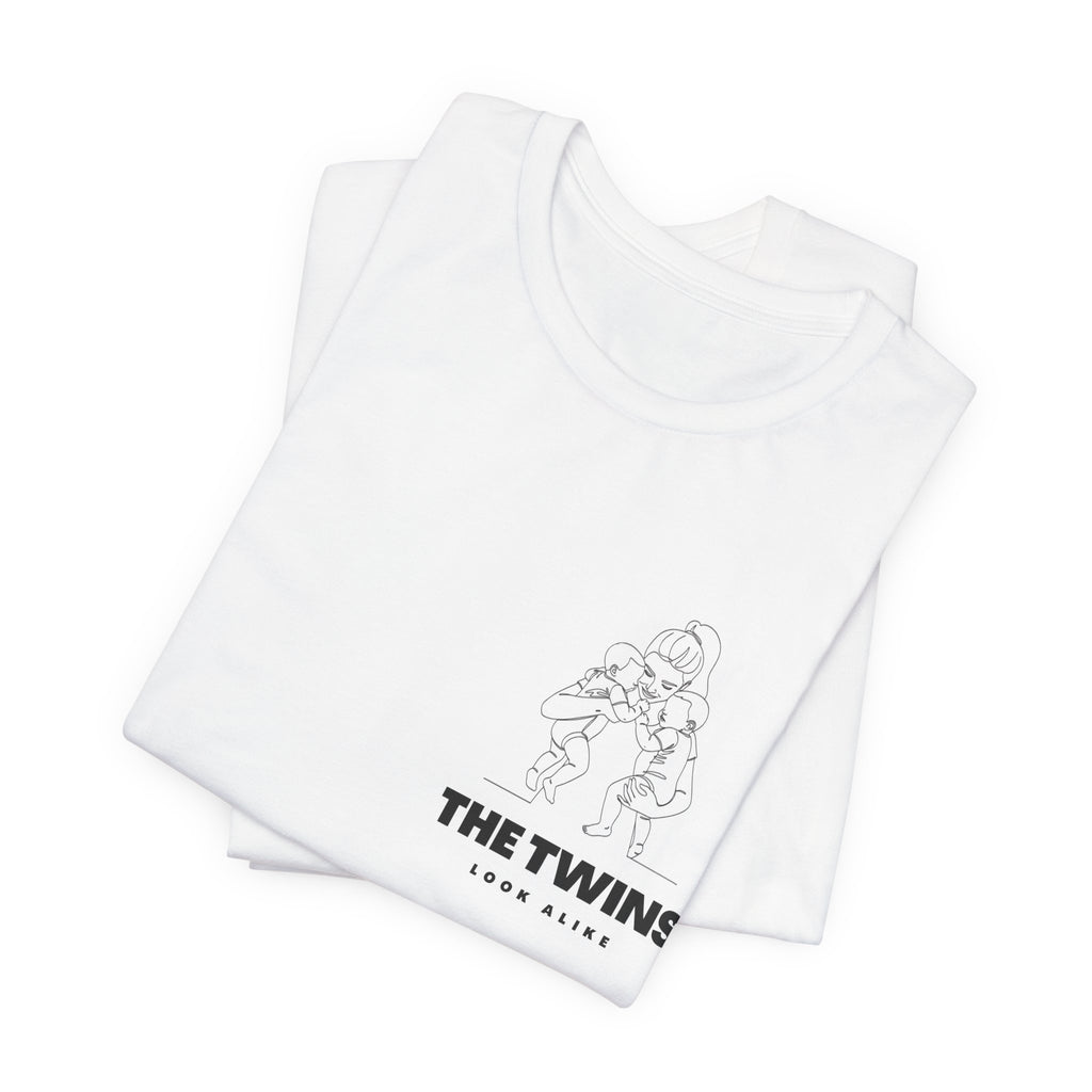 Personalized “Twins & Mom” Minimal Line Art Tee
