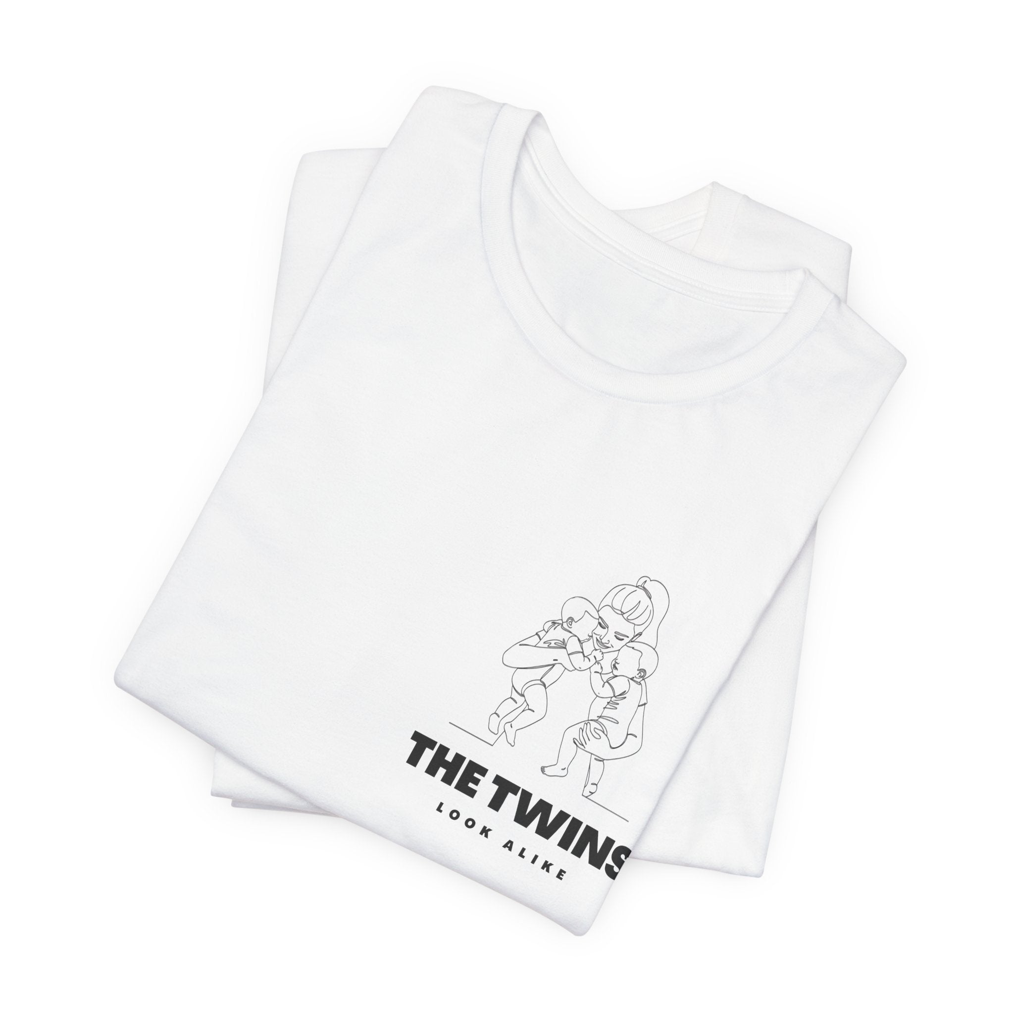 Personalized “Twins & Mom” Minimal Line Art Tee