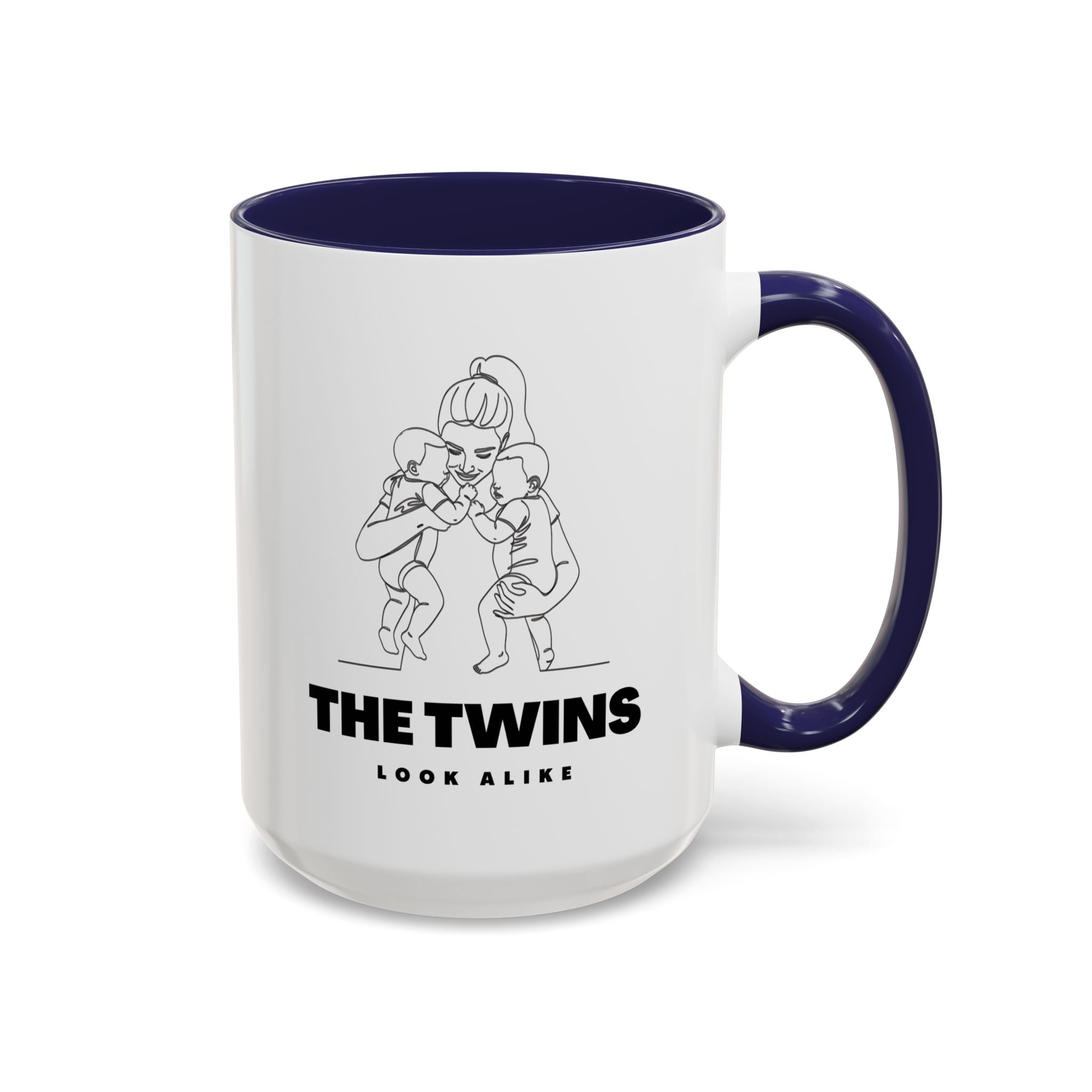 The Twins Look Alike Accent Coffee Mug — Funny Matching Twin Parents Gift