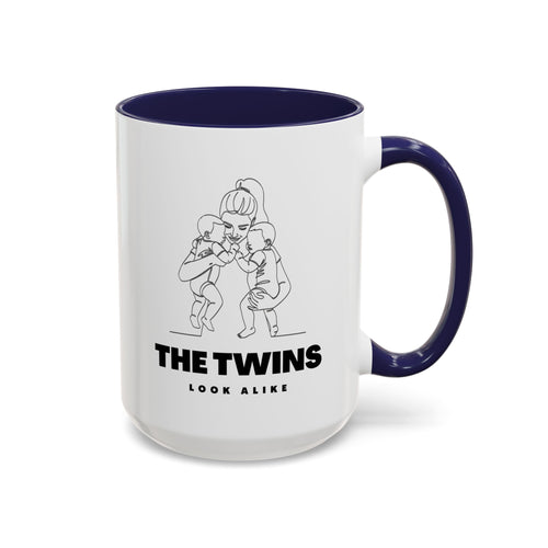 The Twins Look Alike Accent Coffee Mug — Funny Matching Twin Parents Gift